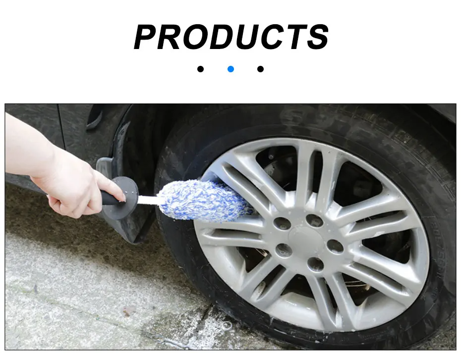 Wheel &amp; Rim Detail Brush — Soft Bristles, Spoke-Deep Clean