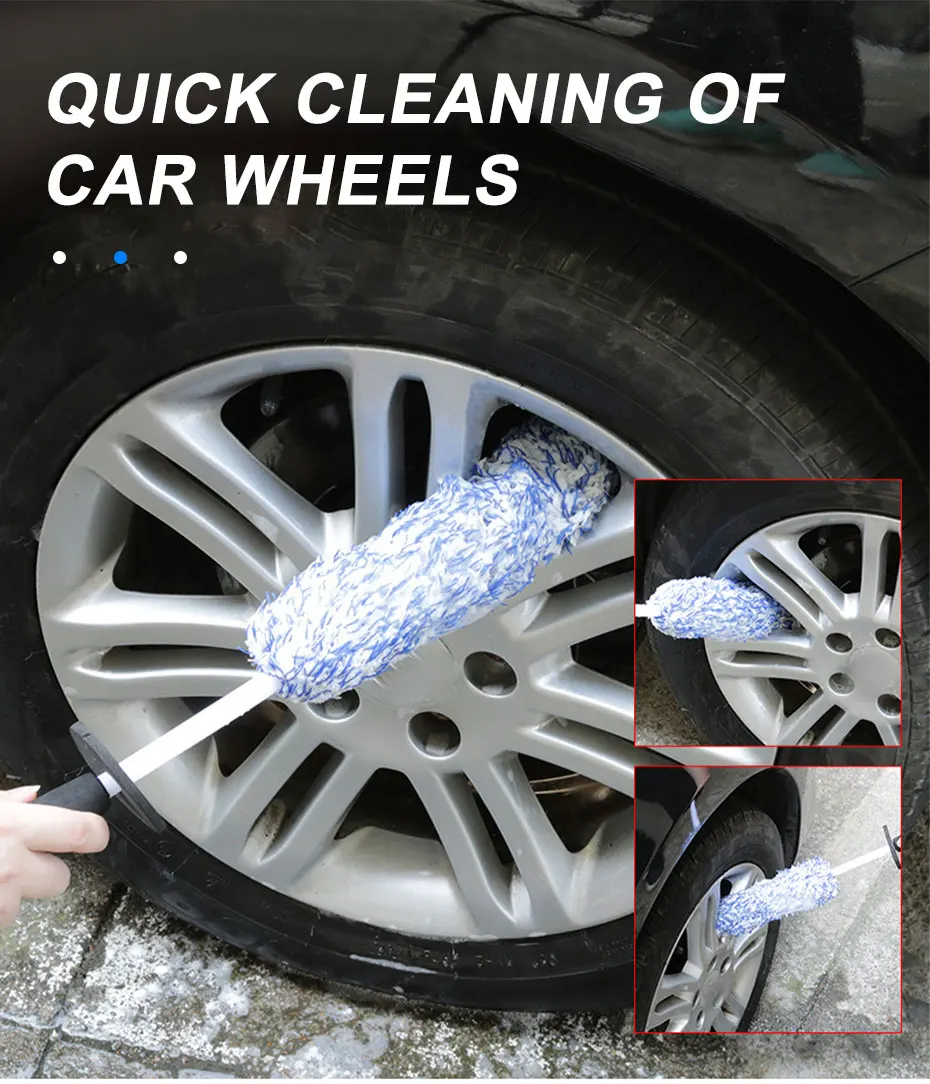 Wheel &amp; Rim Detail Brush — Soft Bristles, Spoke-Deep Clean