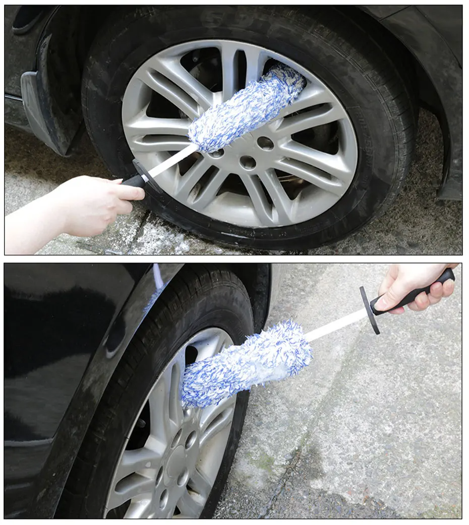 Wheel &amp; Rim Detail Brush — Soft Bristles, Spoke-Deep Clean
