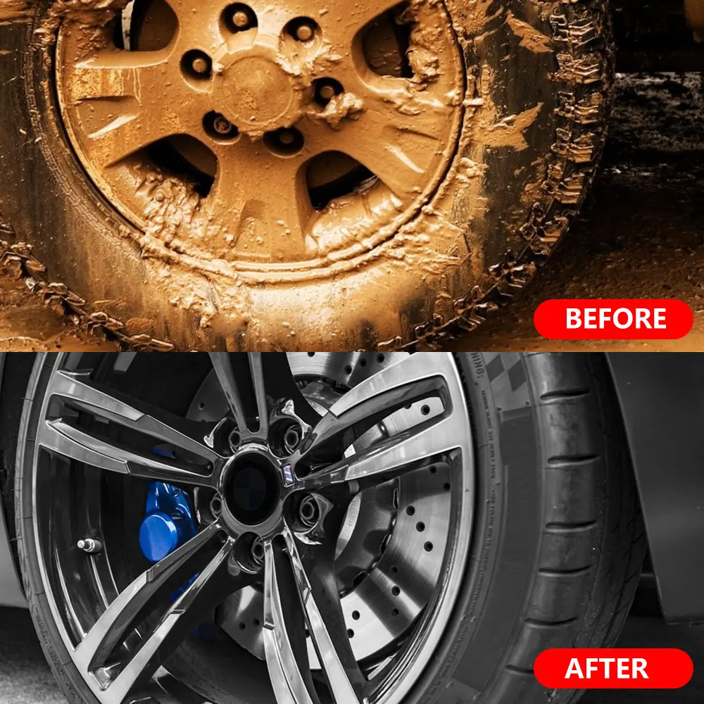 Wheel &amp; Rim Detail Brush — Soft Bristles, Spoke-Deep Clean