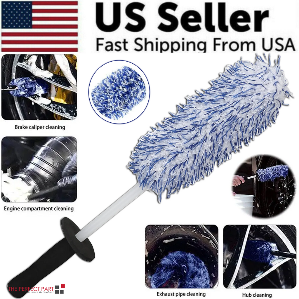 Wheel &amp; Rim Detail Brush — Soft Bristles, Spoke-Deep Clean