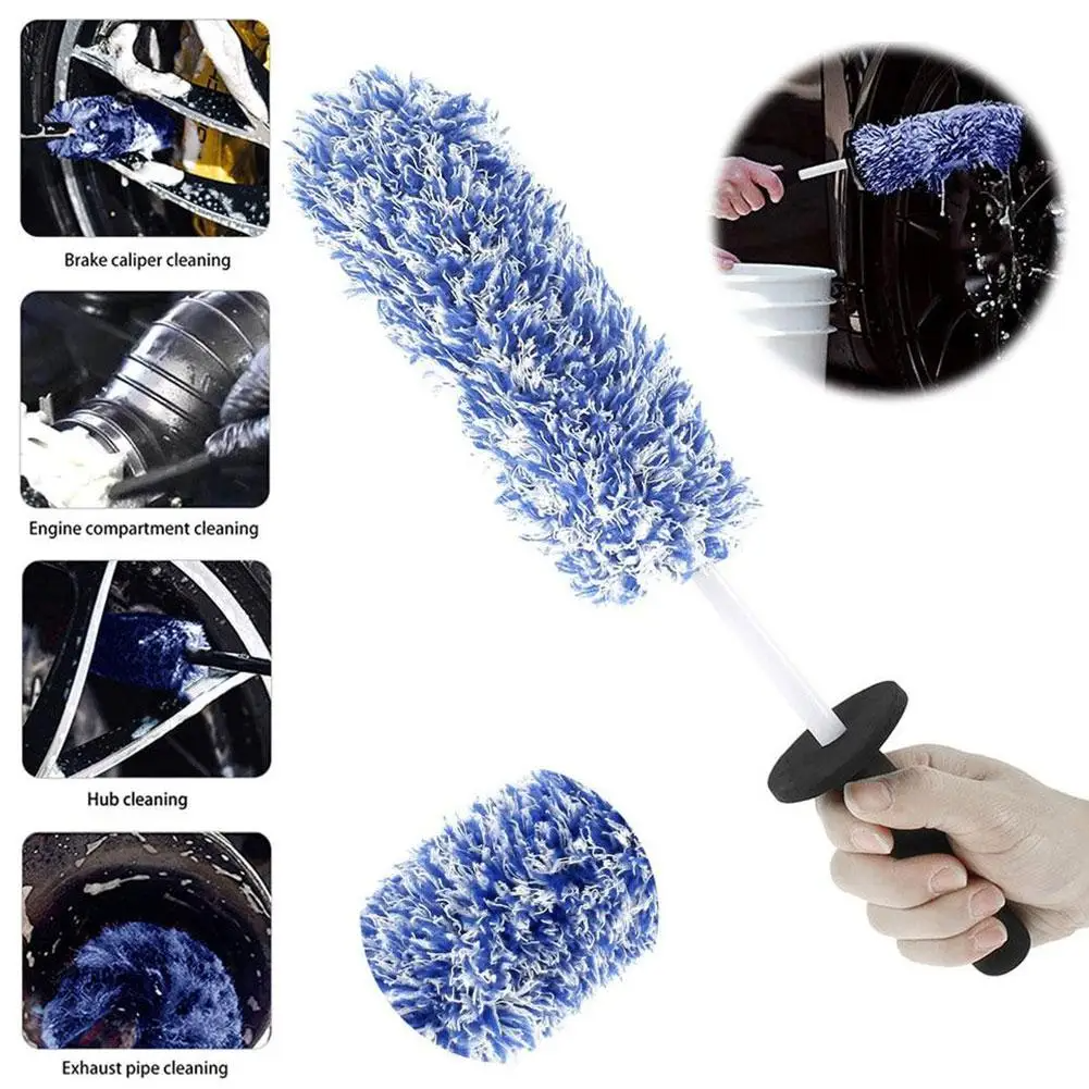 Wheel &amp; Rim Detail Brush — Soft Bristles, Spoke-Deep Clean