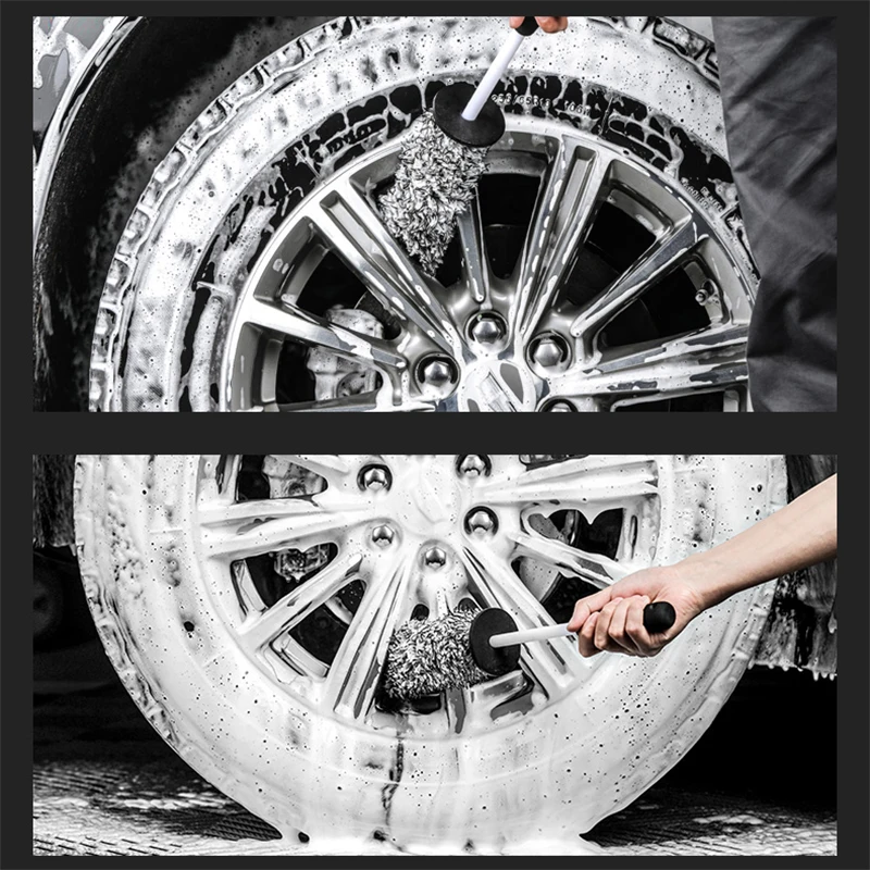 Wheel &amp; Rim Detail Brush — Soft Bristles, Spoke-Deep Clean
